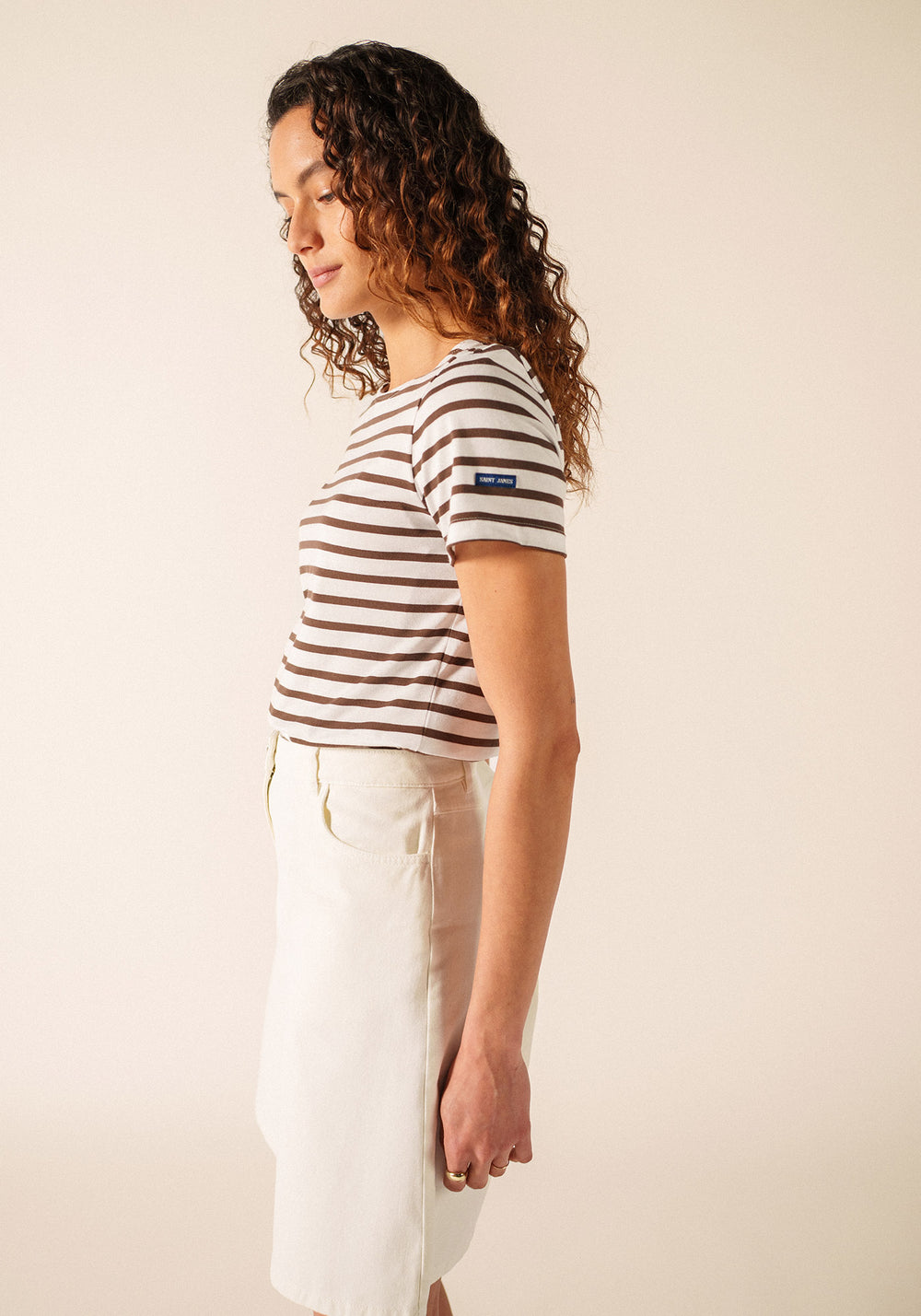 Etrille Breton shirt (NEIGE/EXPRESSO)