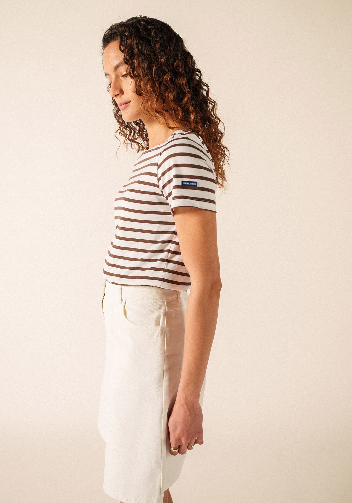 Etrille Breton shirt (NEIGE/EXPRESSO)