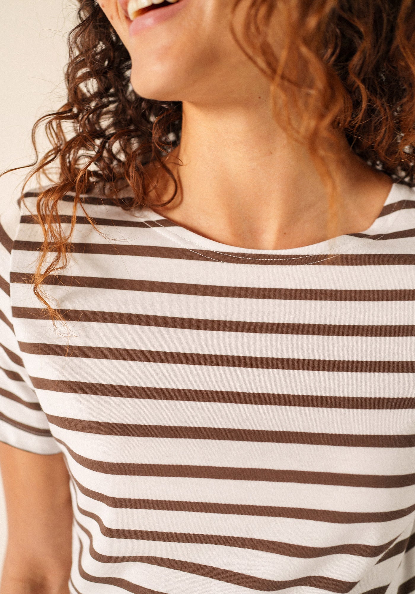 Etrille Breton shirt (NEIGE/EXPRESSO)