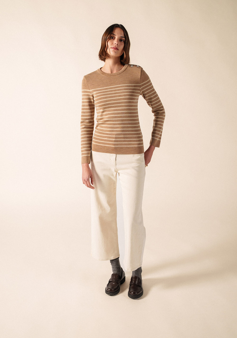 Marée sailor jumper (BEIGE FONCE/BEIGE)