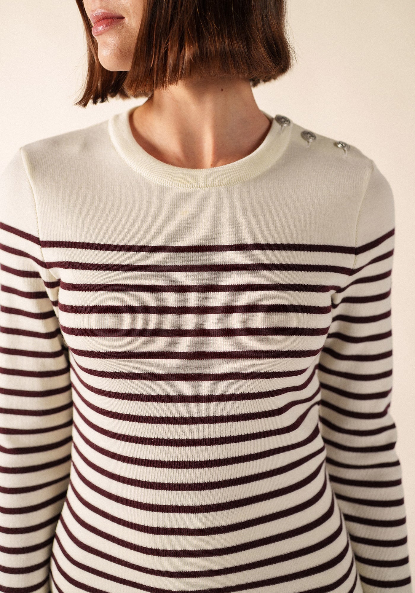 Marée sailor jumper (BLANC/TWEED)