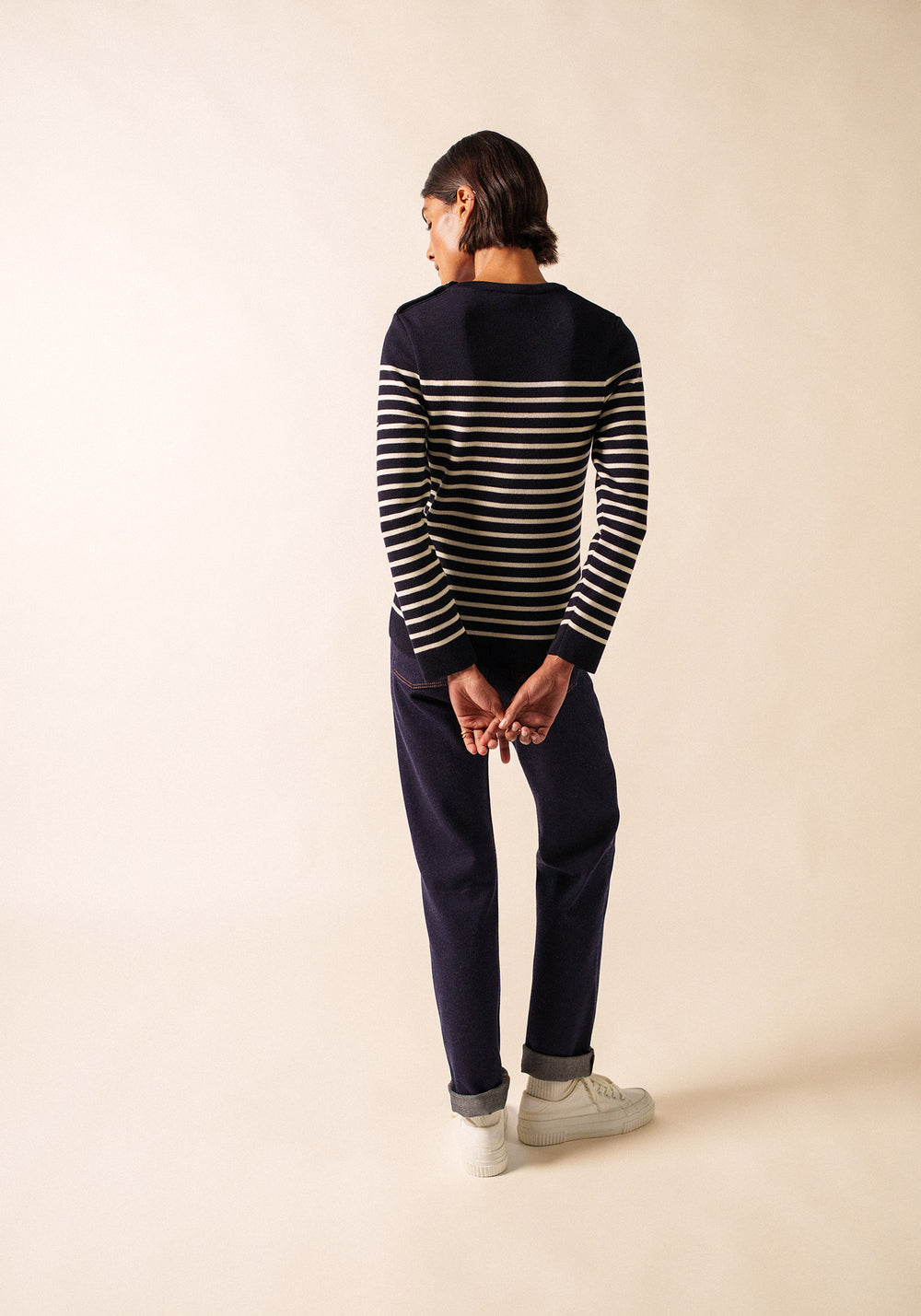 Marée sailor jumper (NAVY/ECUME)