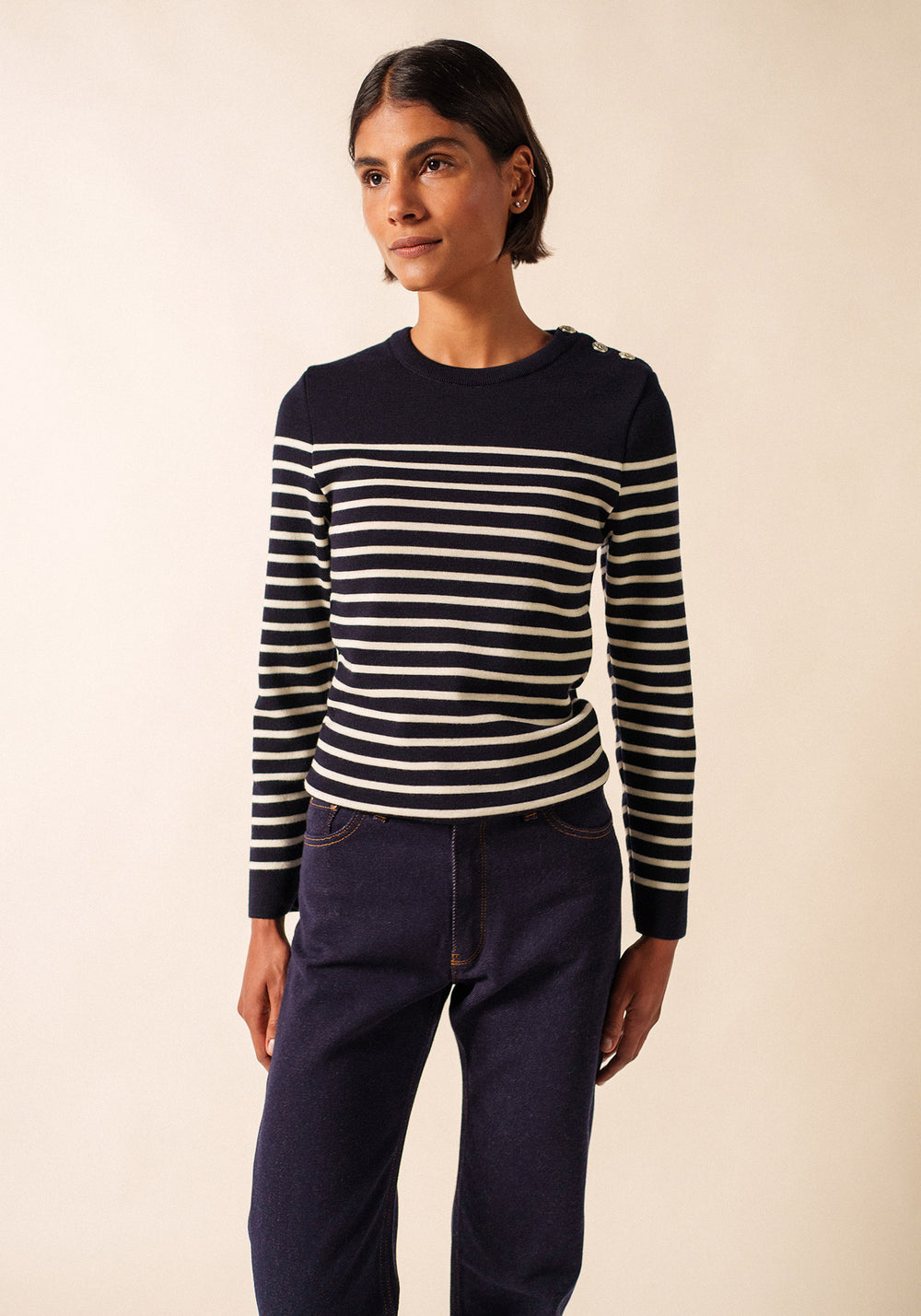Marée sailor jumper (NAVY/ECUME)