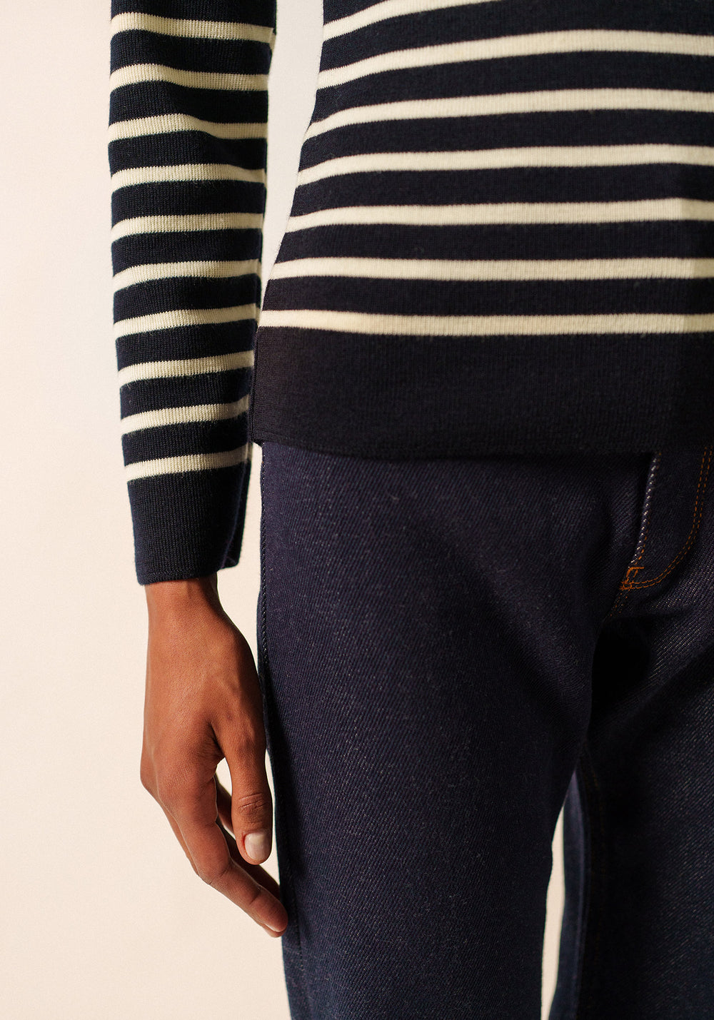 Marée sailor jumper (NAVY/ECUME)