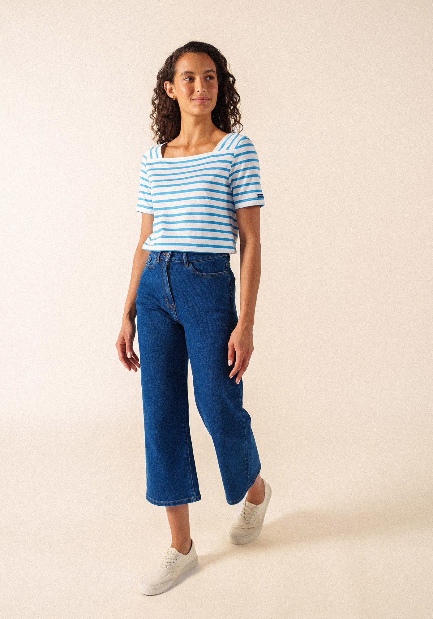 Pléneuf cotton Breton shirt (NEIGE/FLOT)