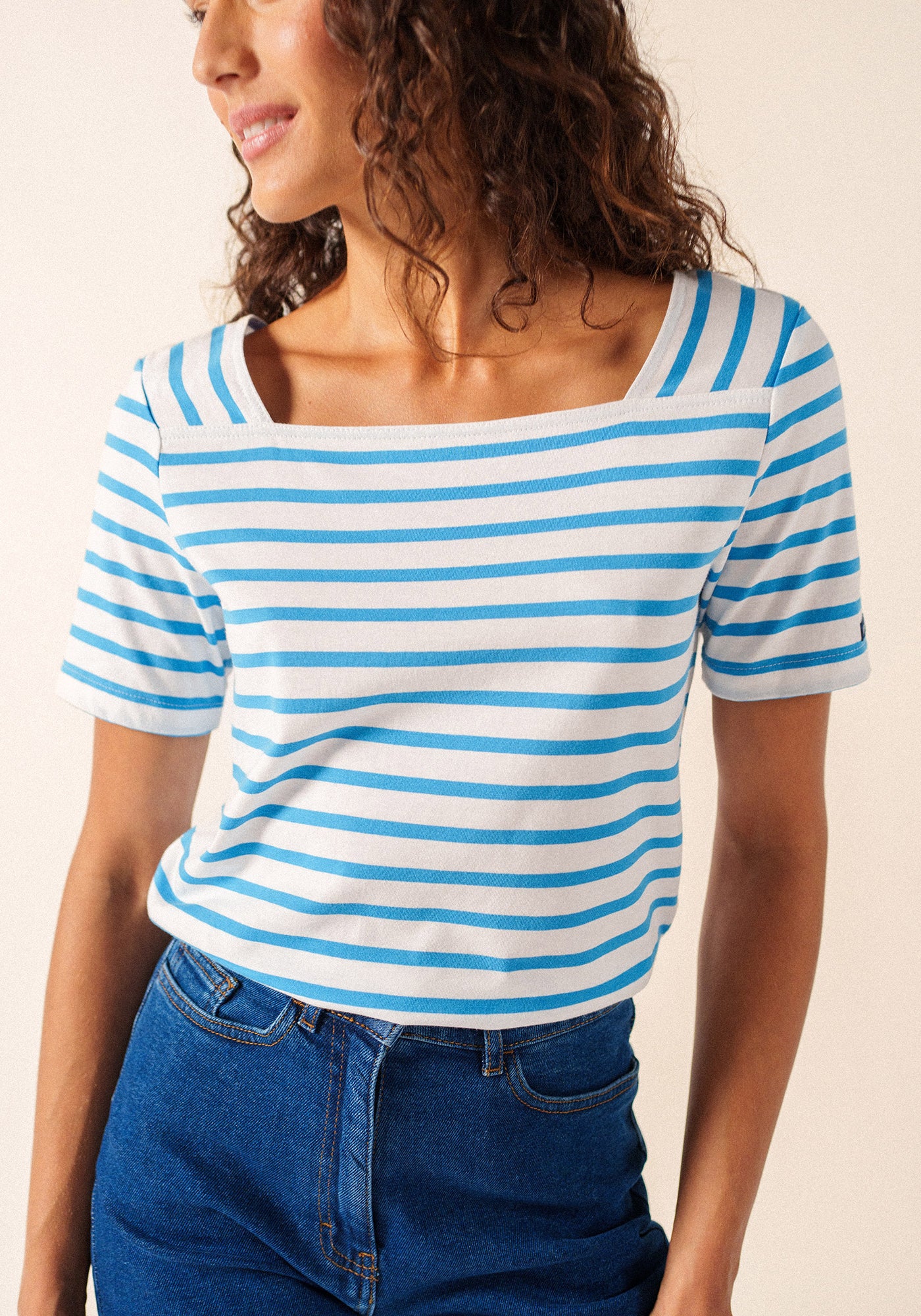 Pléneuf cotton Breton shirt (NEIGE/FLOT)