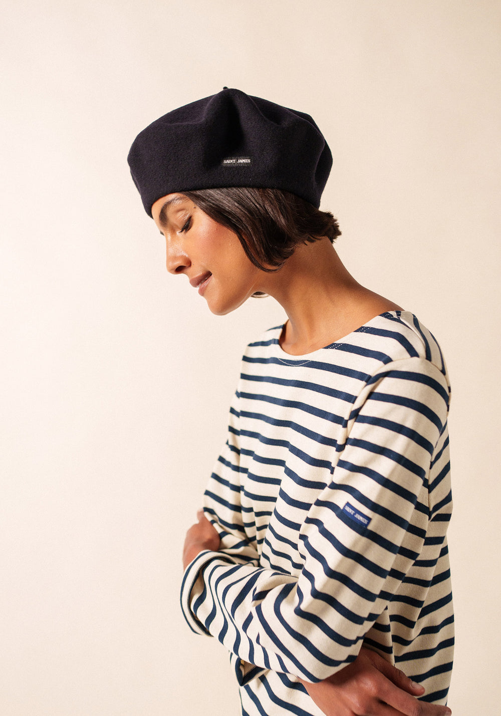 Classic beret - in wool (NAVY)