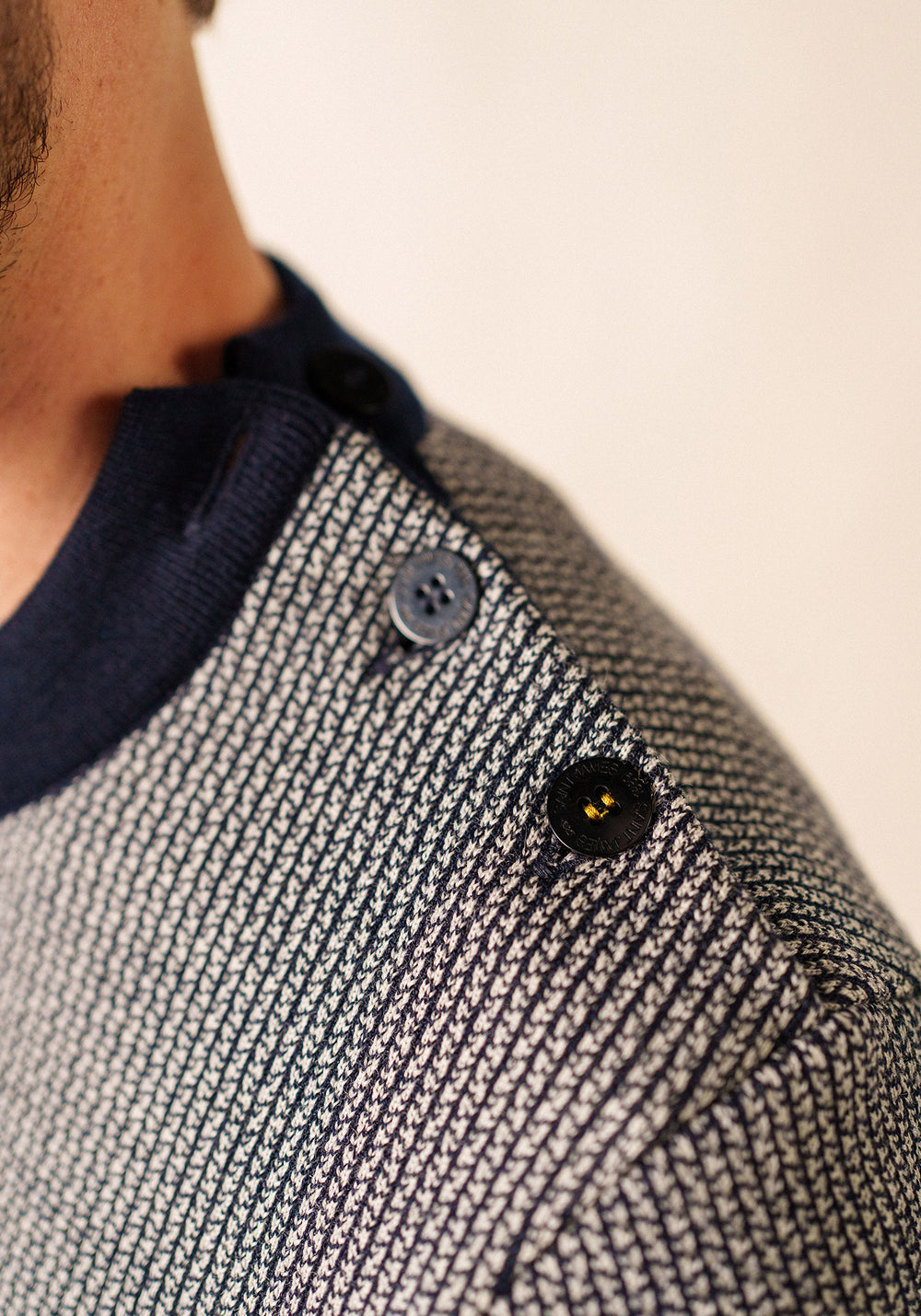 Dinan bicolore salior jumper (MARINE/ECRU)