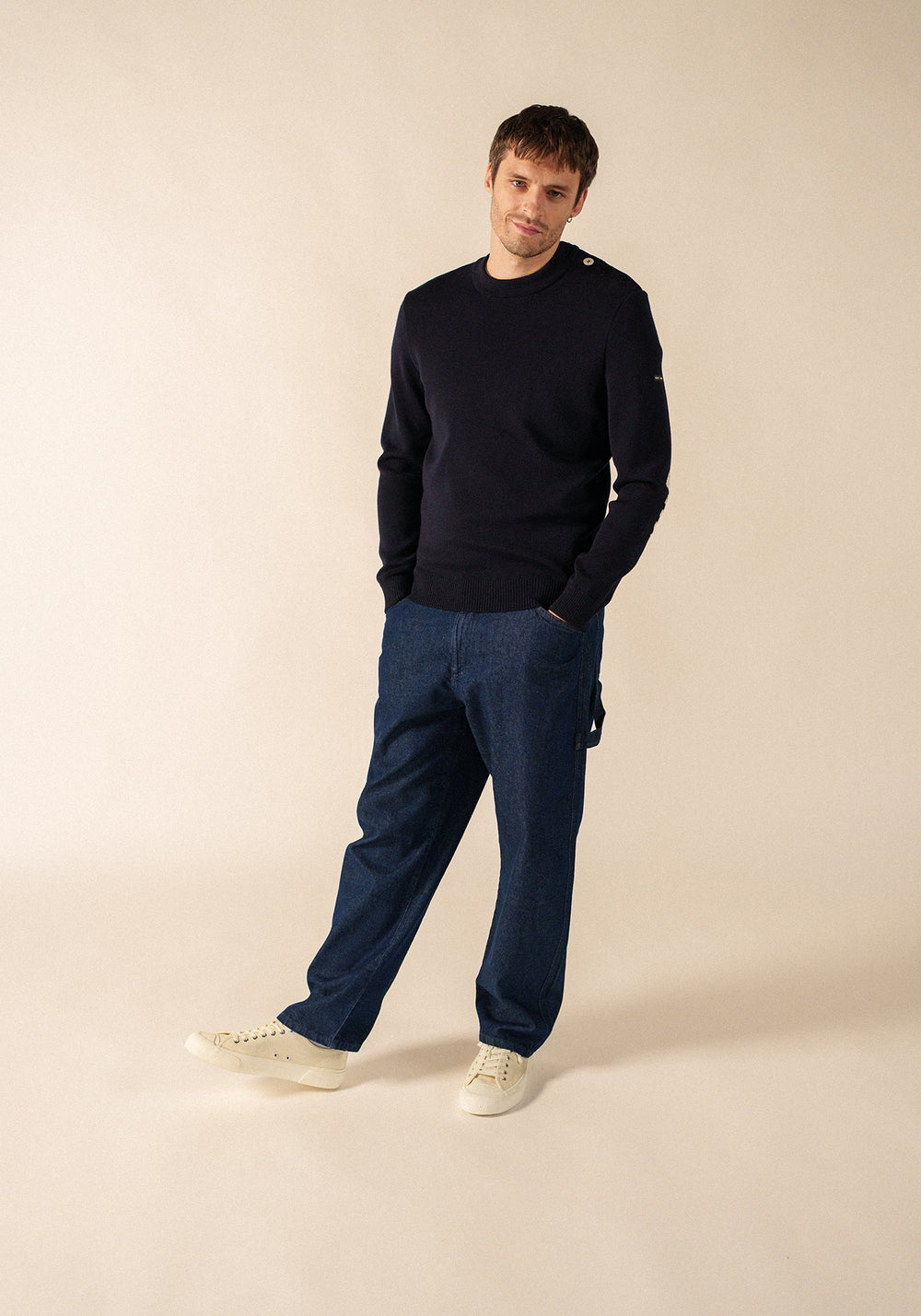 Mondiovision Bretagne jumper (NAVY/MULTICO)