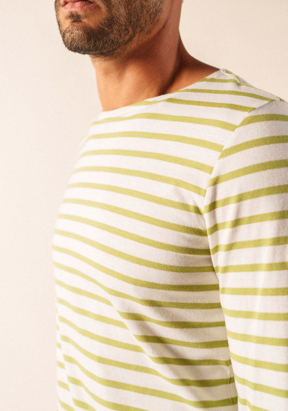 Minquiers Breton shirt (NEIGE/OIL)