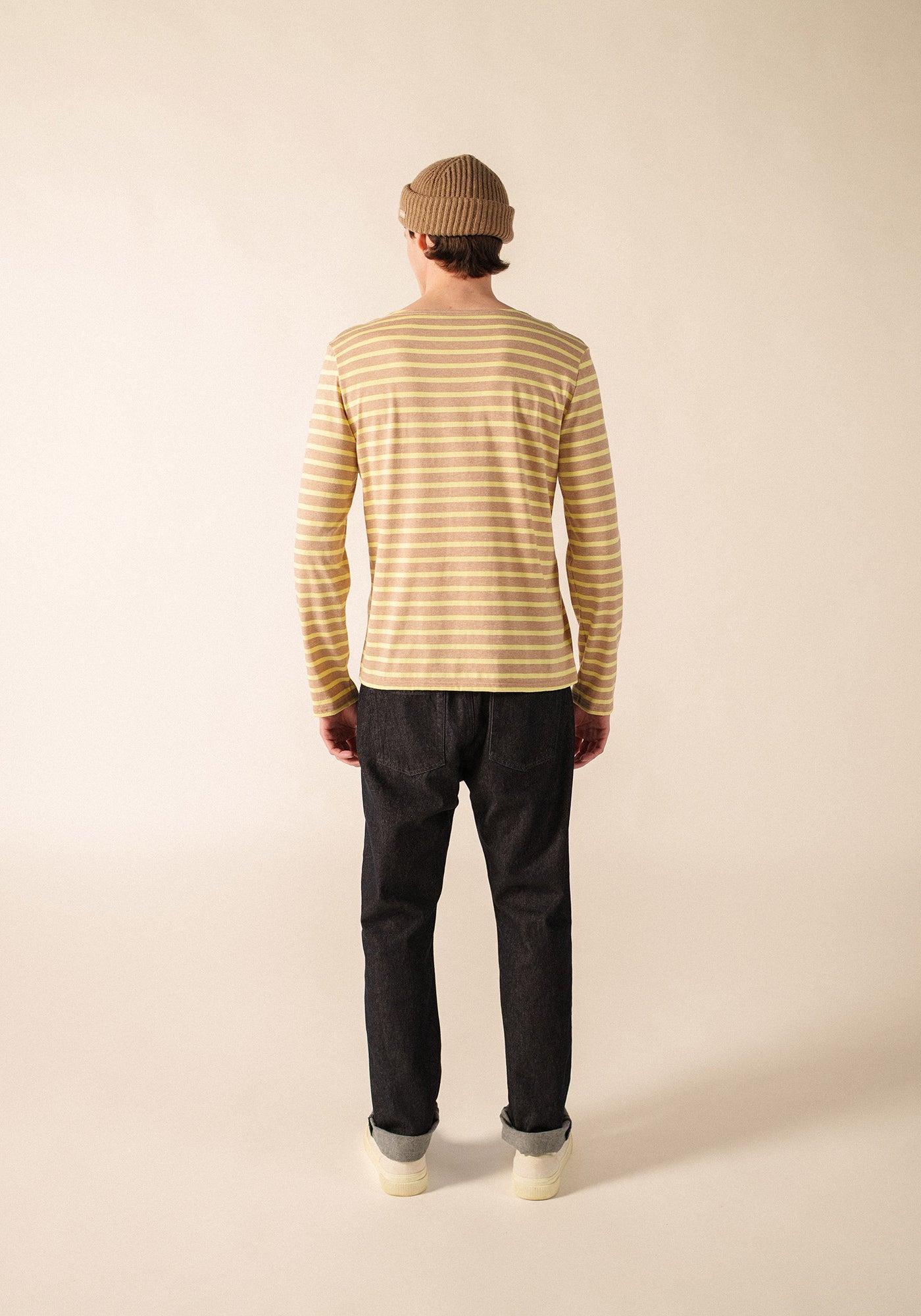 Minquiers Breton shirt (BEIGE CHINE/AUBE)