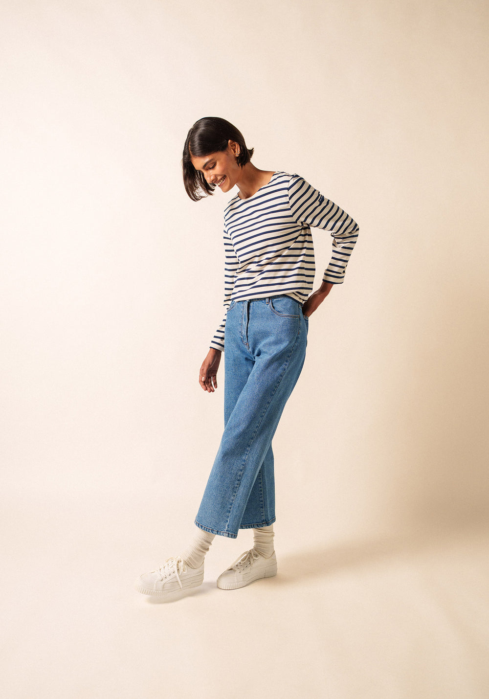 Minquiers Breton shirt (ECRU/MARINE)