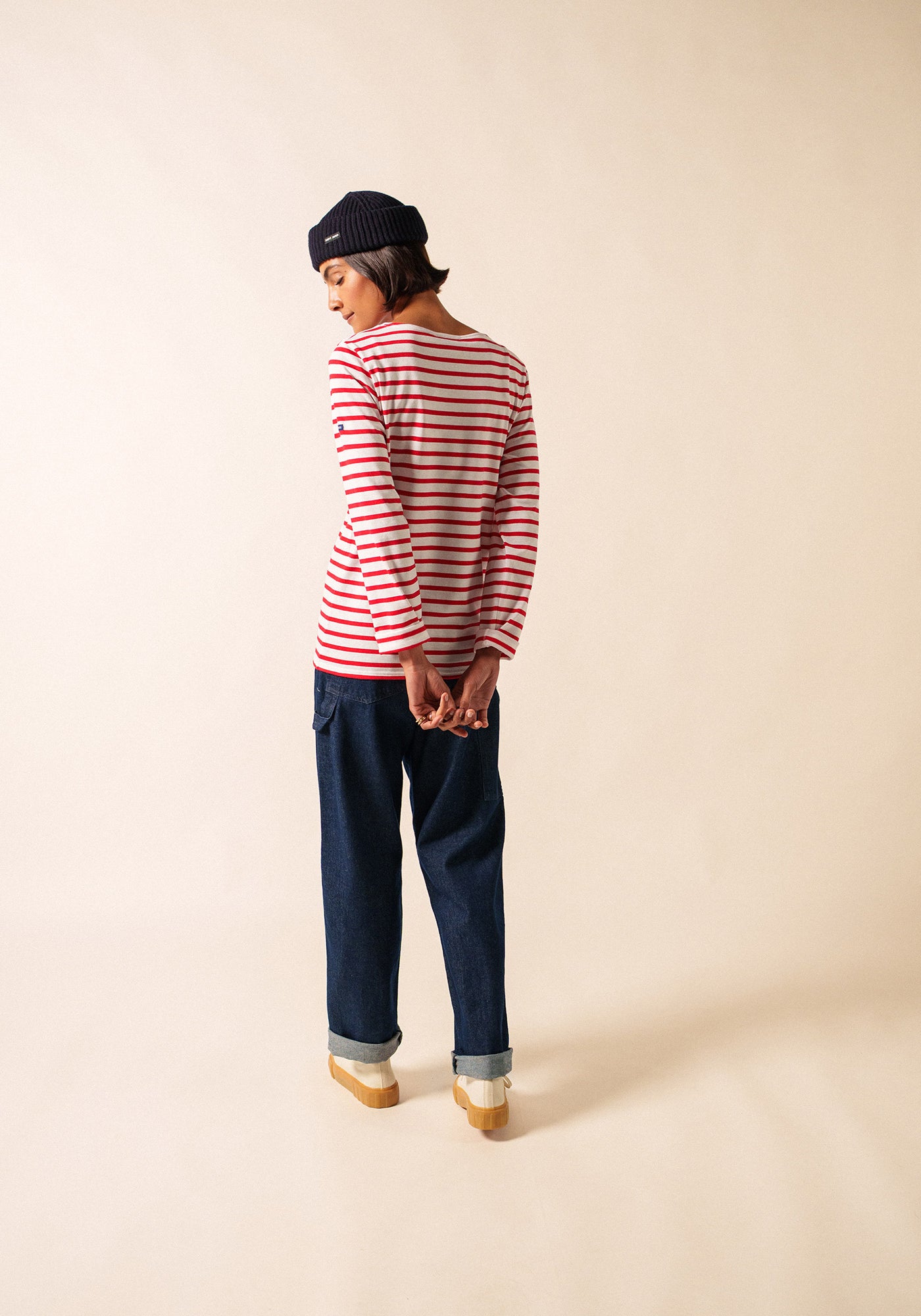 Minquiers Breton shirt (NEIGE/TULIPE)