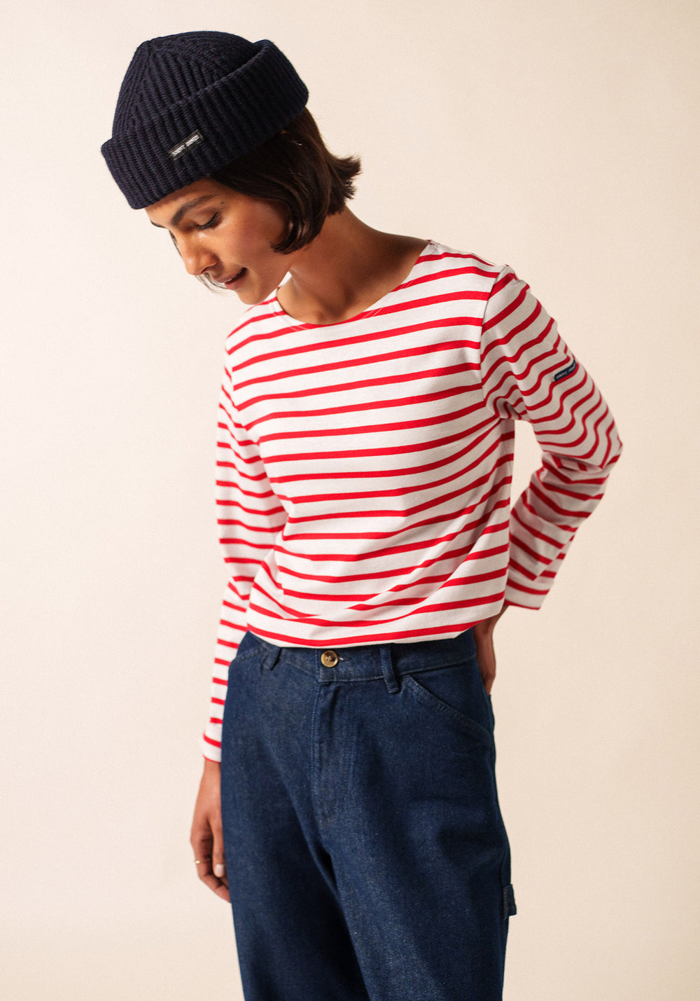 Minquiers Breton shirt (NEIGE/TULIPE)