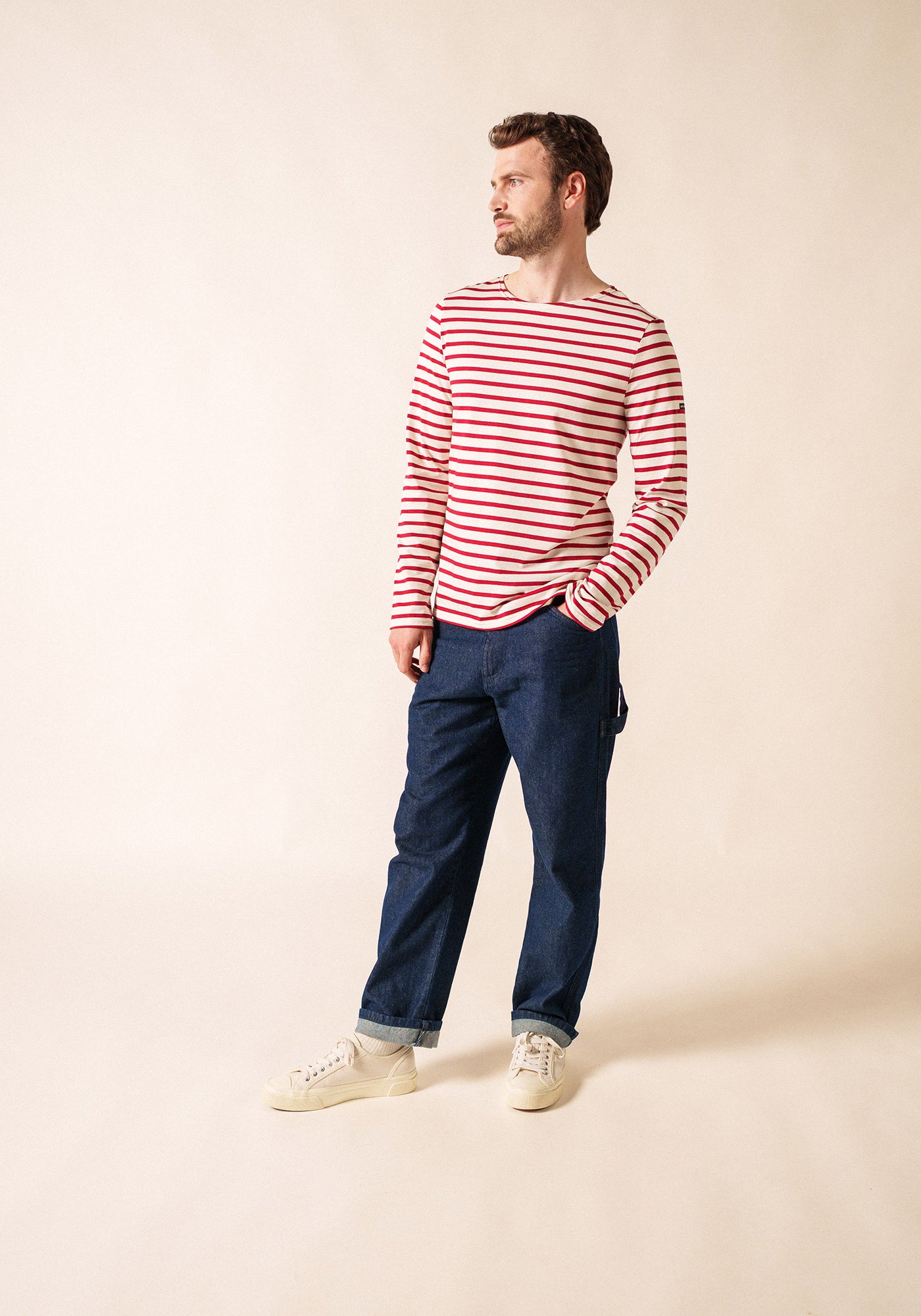 Minquiers Breton shirt (ECRU/PERSAN)