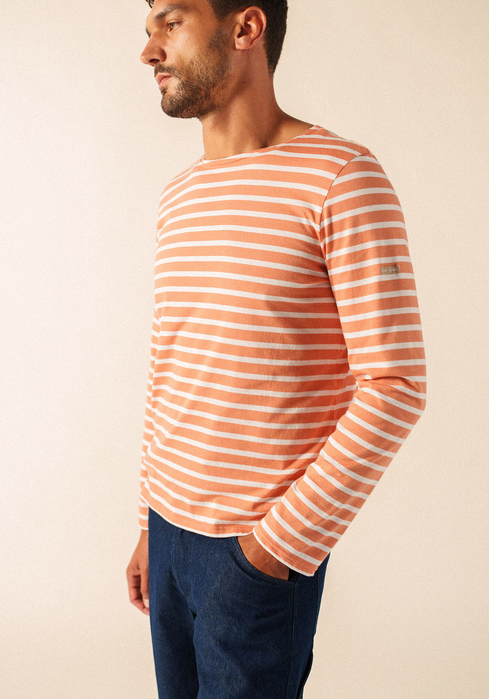 Minquiers Breton shirt (ARGILE/NEIGE)