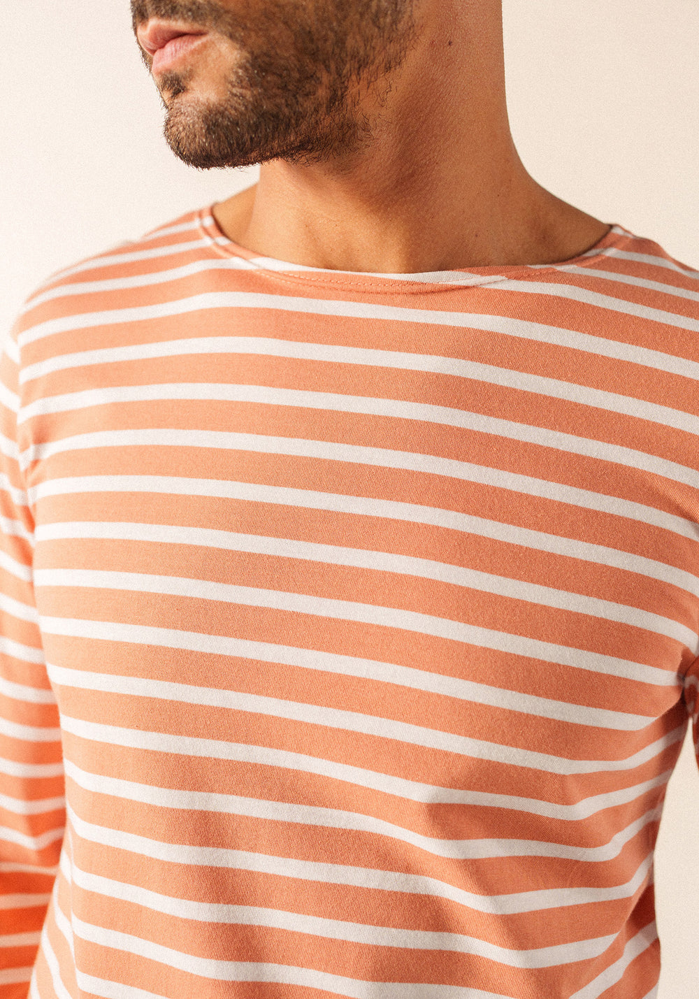 Minquiers Breton shirt (ARGILE/NEIGE)