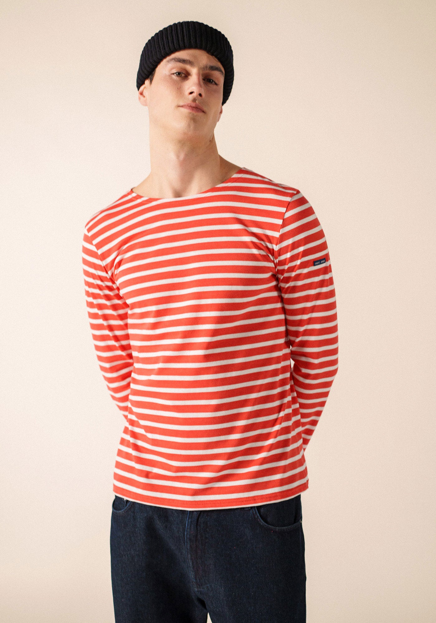 Minquiers Breton shirt (PIGMENT/NEIGE)