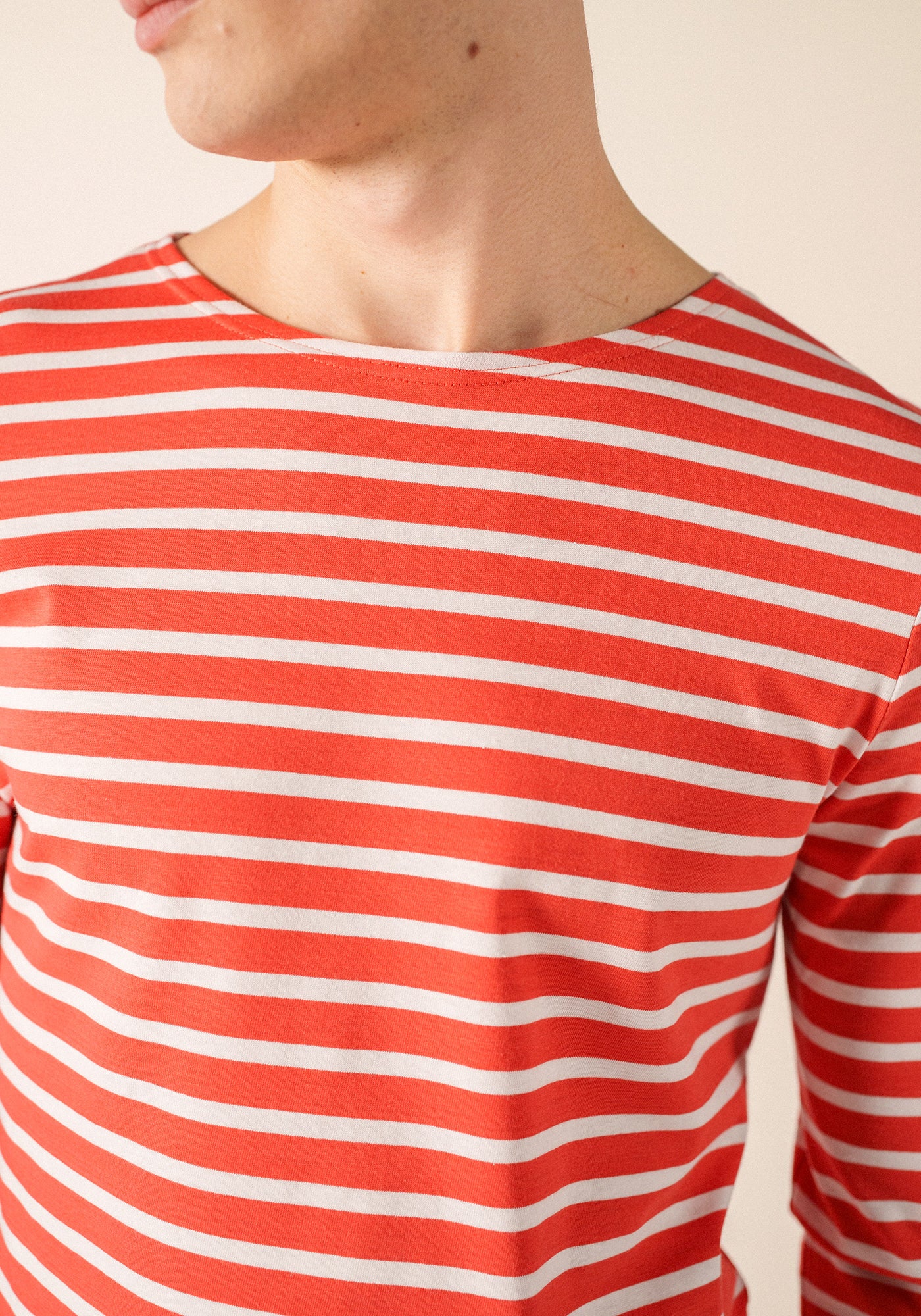 Minquiers Breton shirt (PIGMENT/NEIGE)