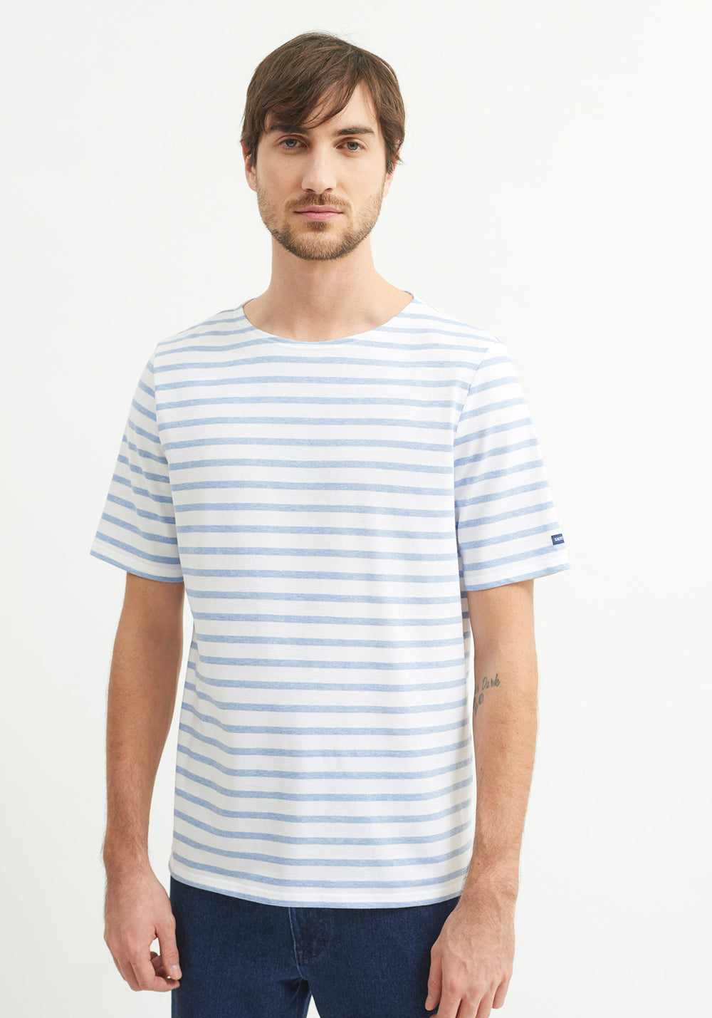 Levant Breton shirt (NEIGE/DENIM)