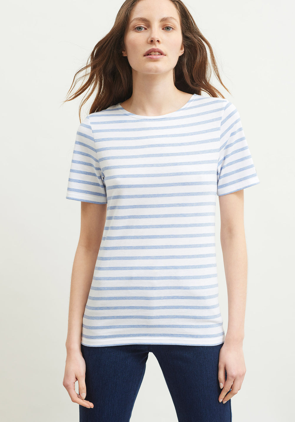 Levant Breton shirt (NEIGE/DENIM)