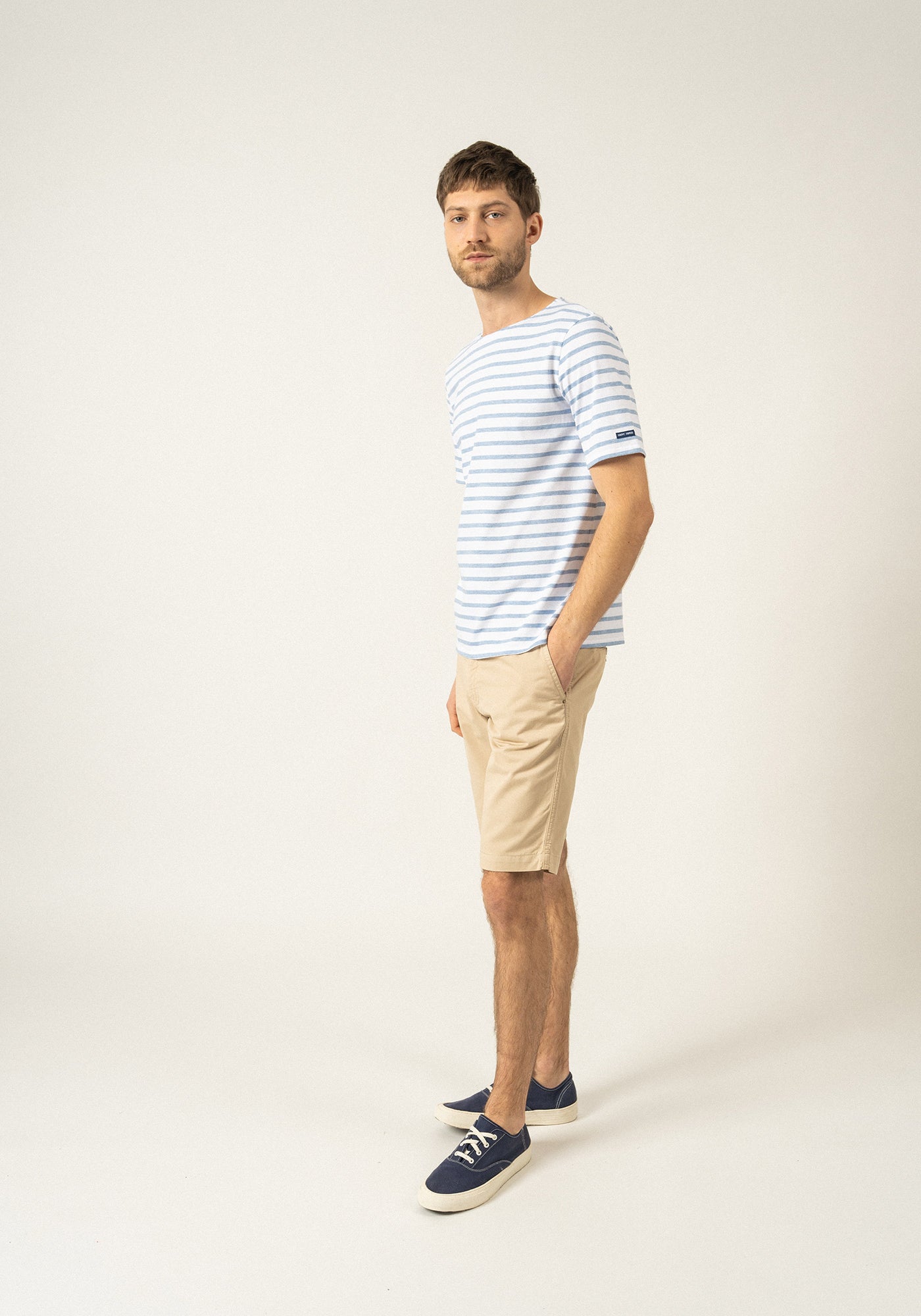 Levant Breton shirt (NEIGE/DENIM)