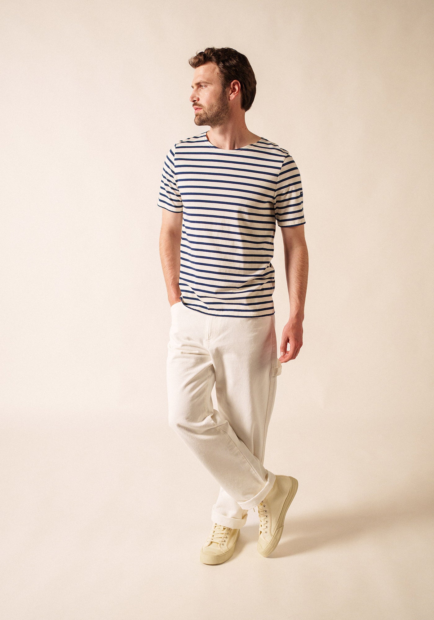 Levant Breton shirt (ECRU/MARINE)