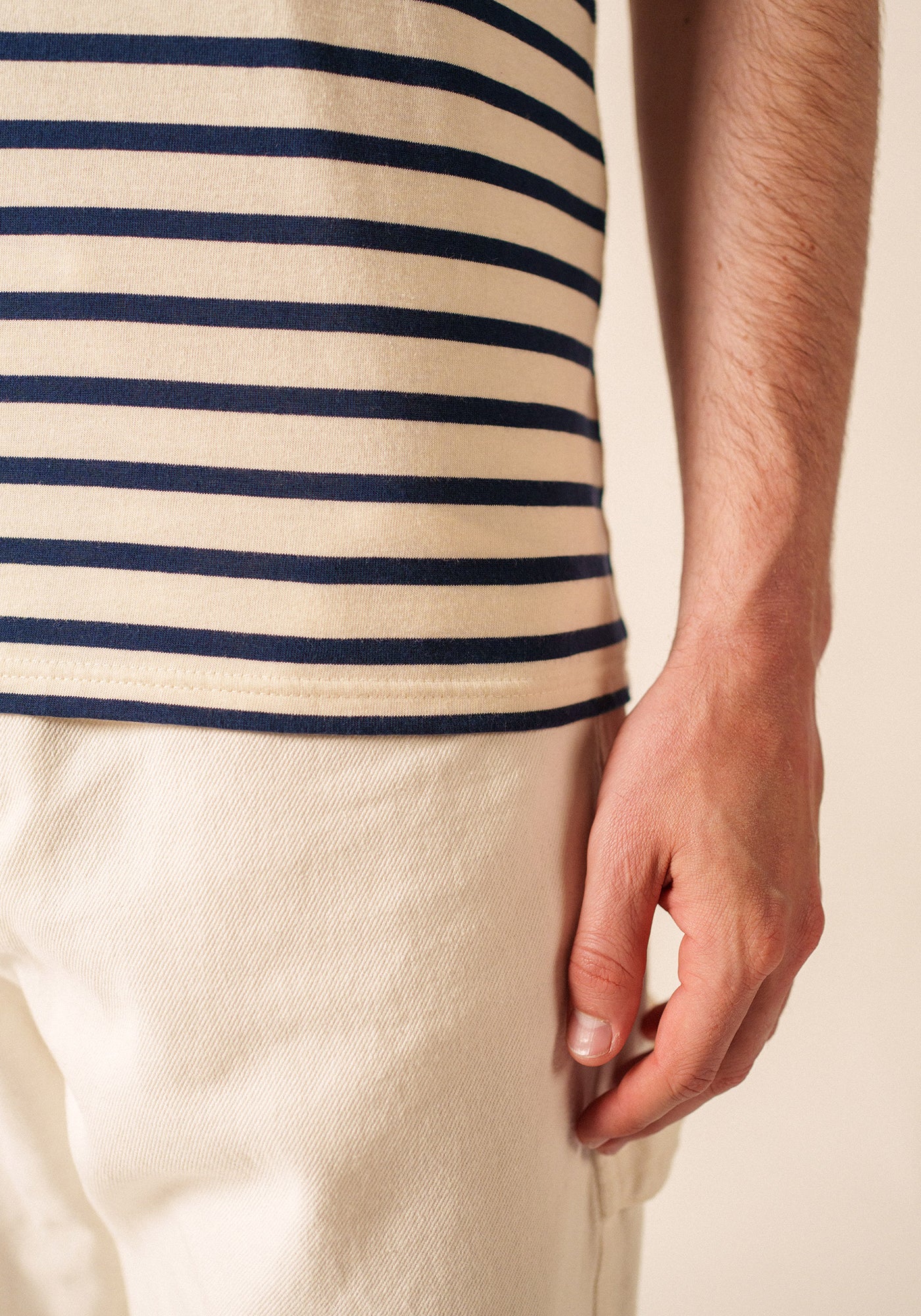 Levant Breton shirt (ECRU/MARINE)