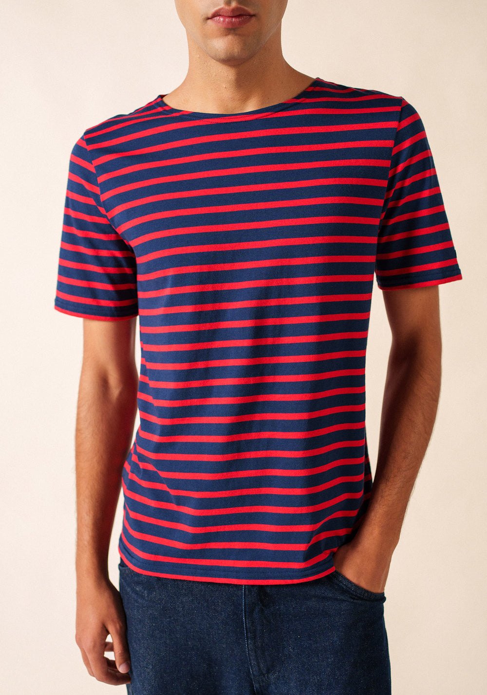 Levant Breton shirt (MARINE/TULIPE)