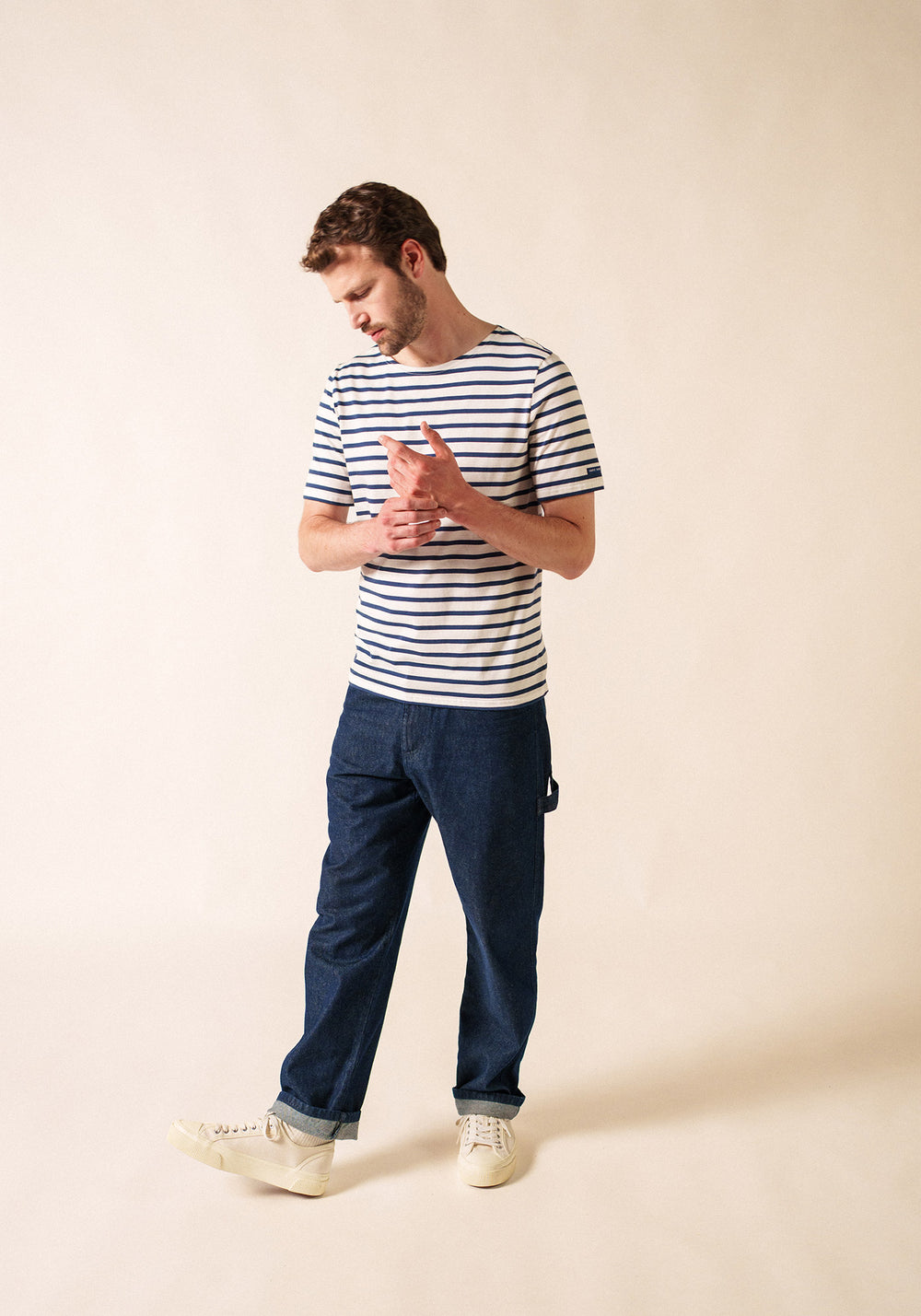 Levant Breton shirt (NEIGE/MARINE)