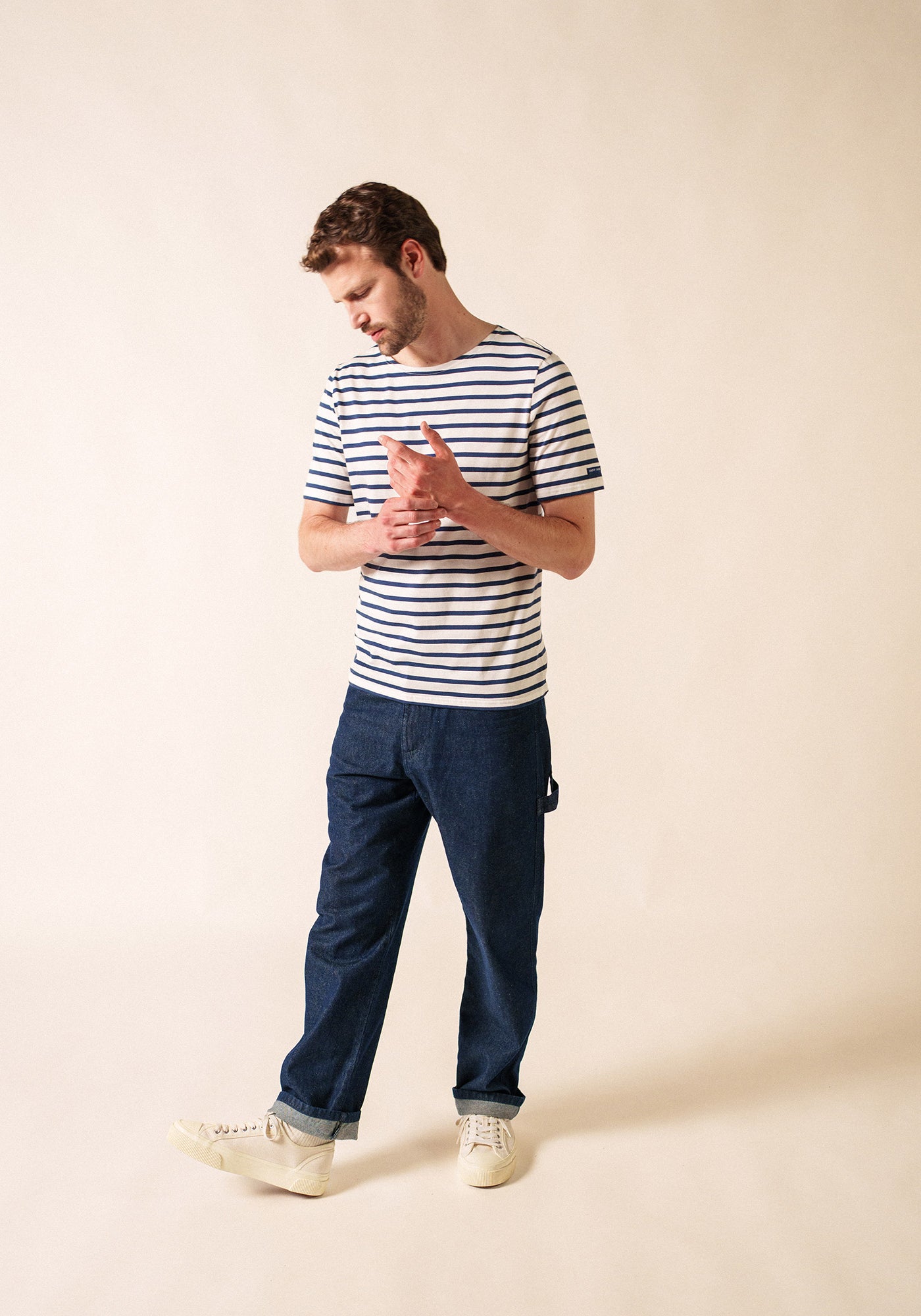 Levant Breton shirt (NEIGE/MARINE)