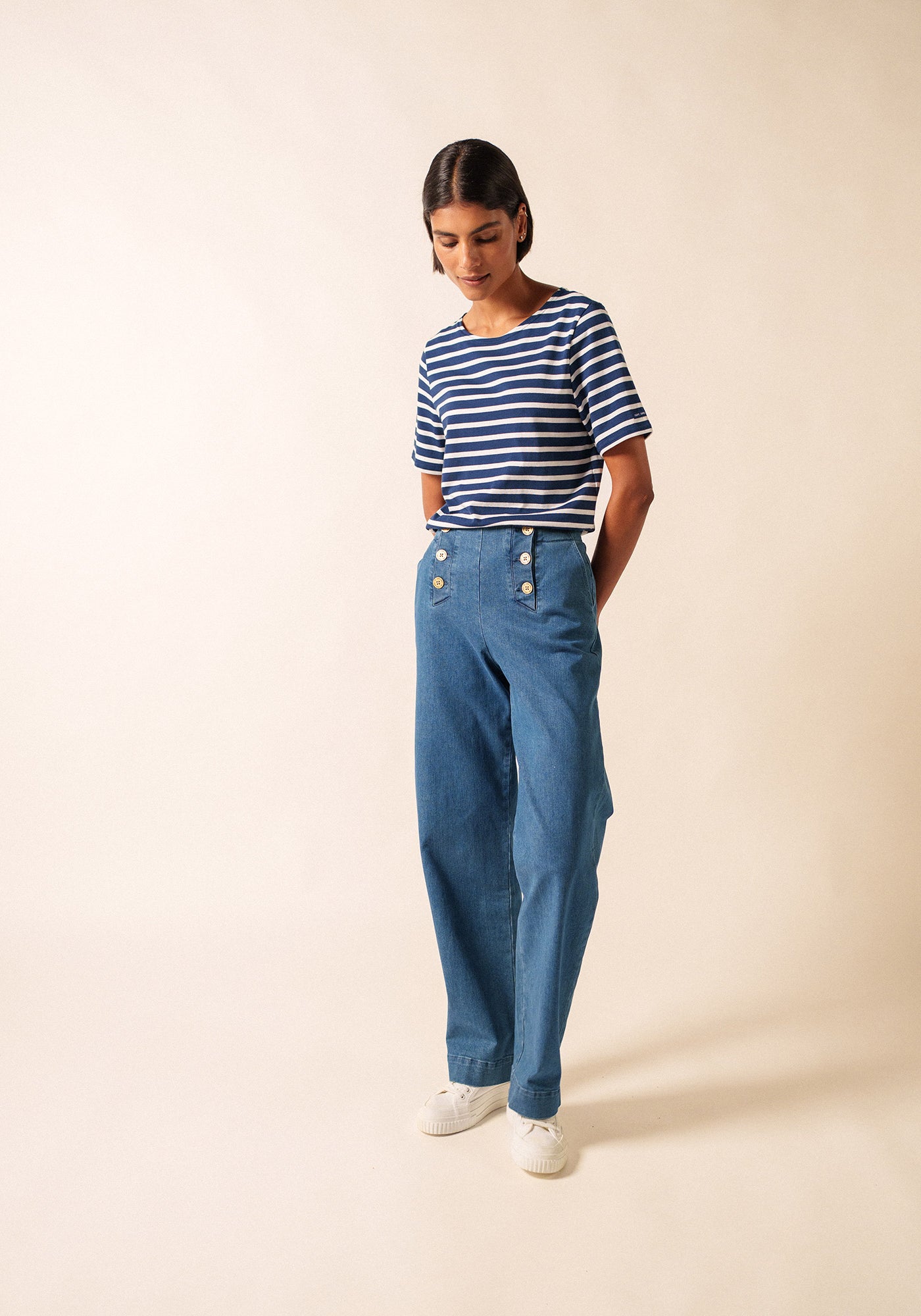 Levant Breton shirt (MARINE/NEIGE)