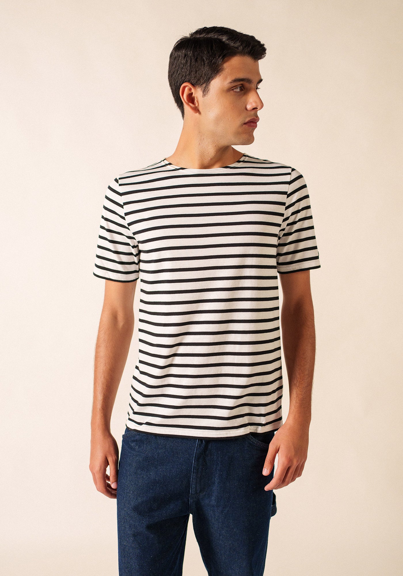 Levant Breton shirt (NEIGE/NOIR)