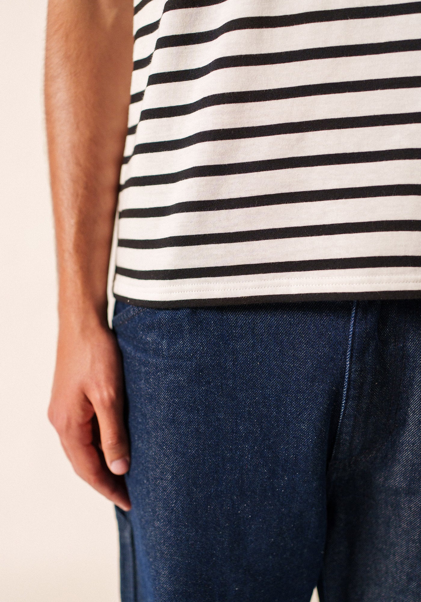 Levant Breton shirt (NEIGE/NOIR)