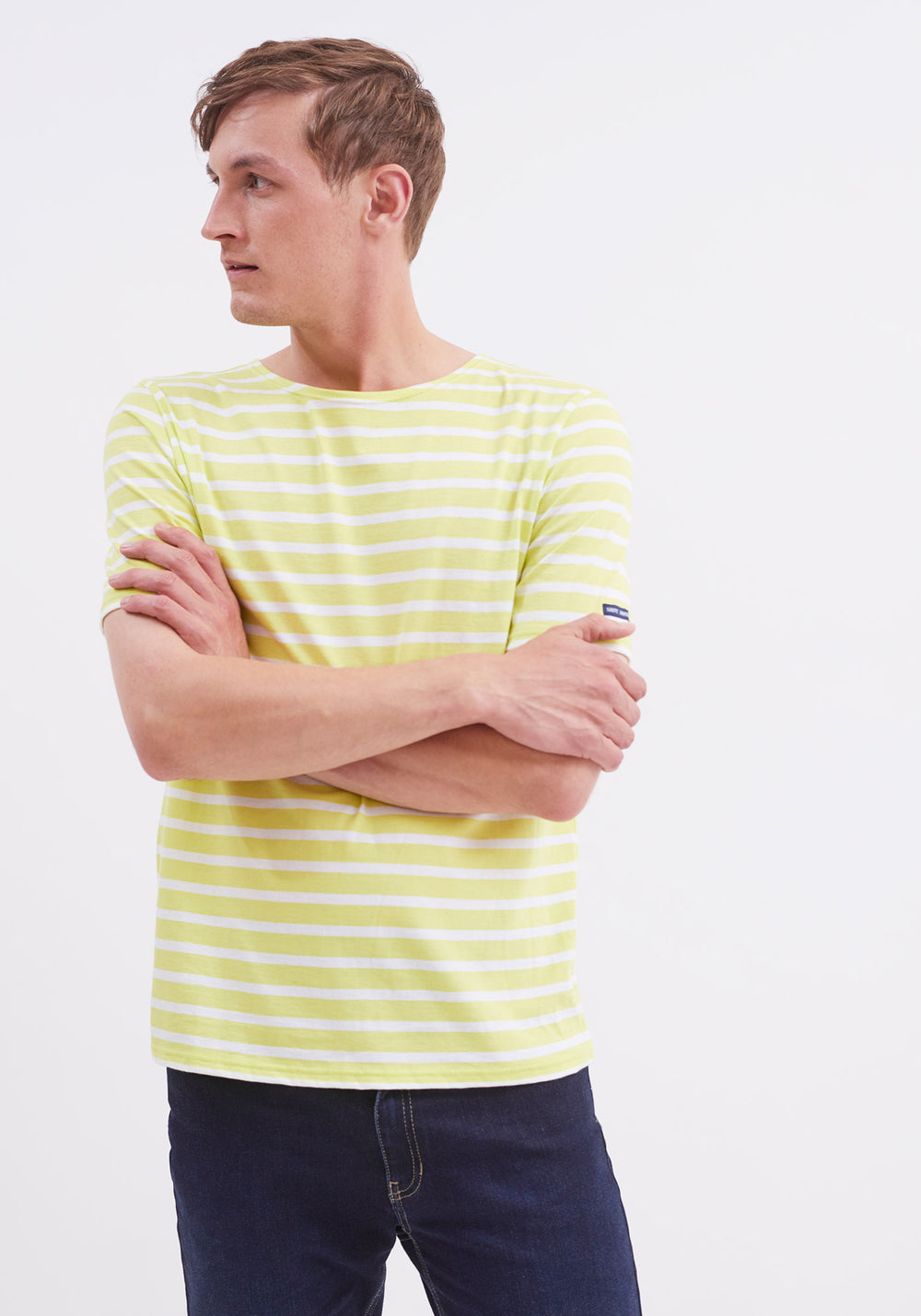 Levant Breton shirt (LIME/NEIGE)