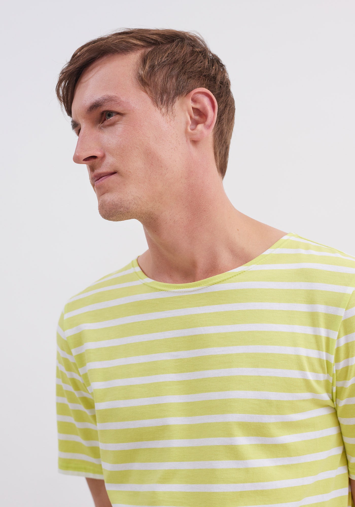 Levant Breton shirt (LIME/NEIGE)