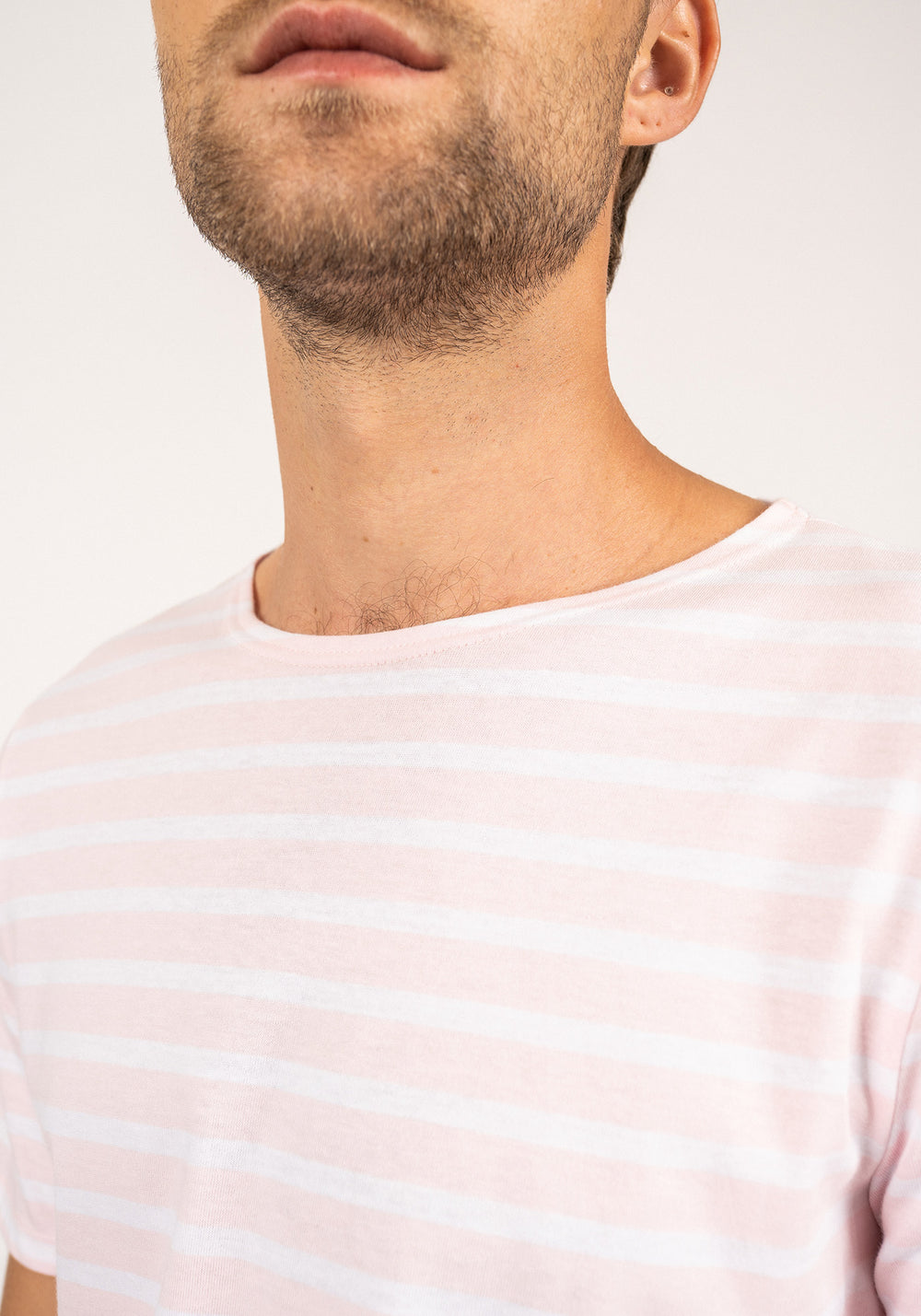 Levant Breton shirt (ROSE DOUX/NEIGE)