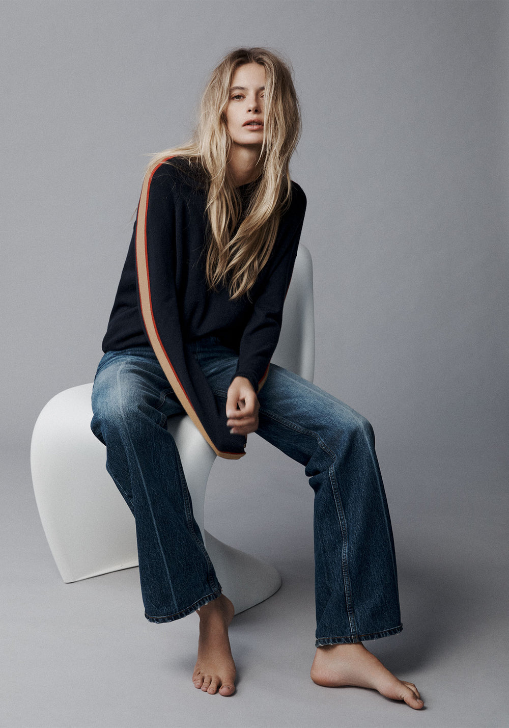 Noosa Jumper x Collette Dinnigan (NAVY/CAMEL/TULIPE)