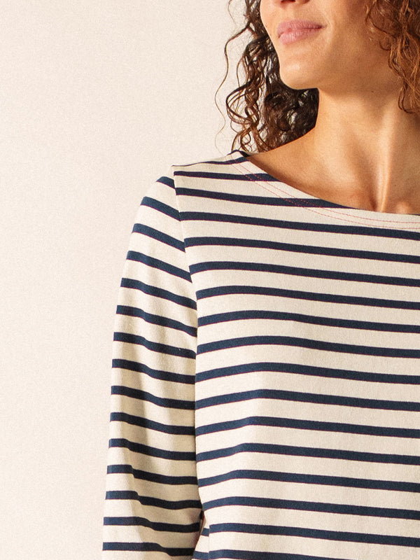 Contrast topstitching