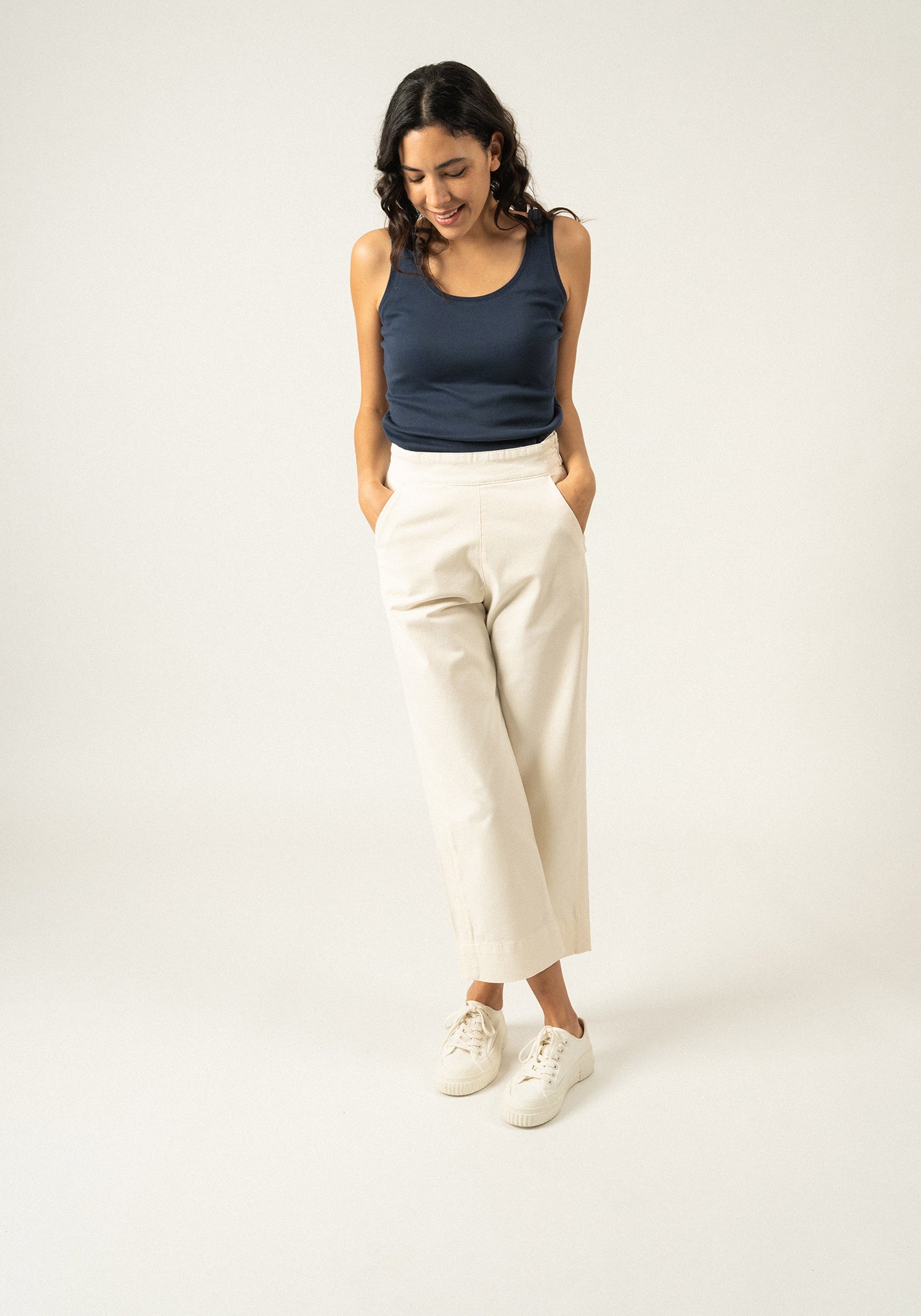 Bastia sleeveless top (MARINE)